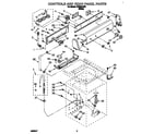 Whirlpool CCW5243W1 controls and rear panel diagram