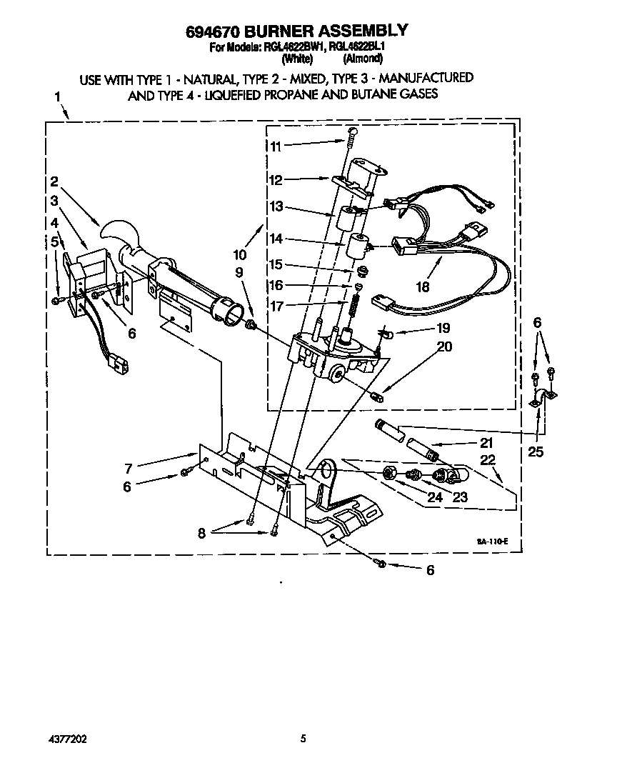 694670 BURNER ASSEMBLY