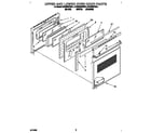 KitchenAid KEBS207BWH1 upper and lower oven door diagram
