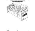 KitchenAid KEBS208BWH1 upper and lower oven door diagram