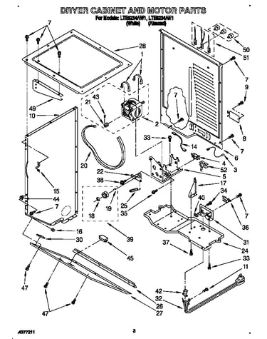 Dryer cabinet and motor