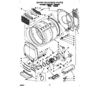 Whirlpool LTE6234AN1 dryer bulkhead diagram