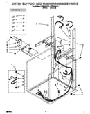 Dryer support and washer harness