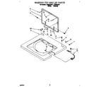 Whirlpool LTE6234AW1 washer top and lid diagram