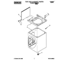 Whirlpool CCW5243W0 top and cabinet diagram