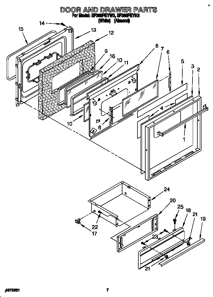 Door and drawer