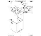 Whirlpool 6LSR5132AW2 top and cabinet diagram