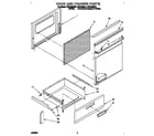 Roper FEP330BL0 door and drawer diagram