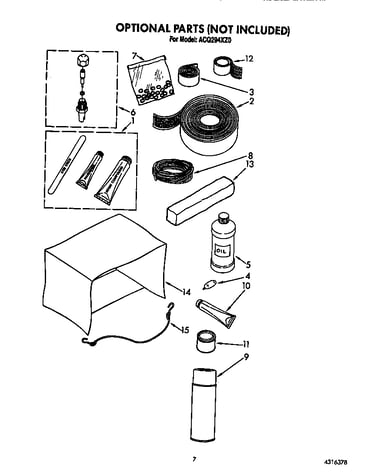 Optional parts (not included)