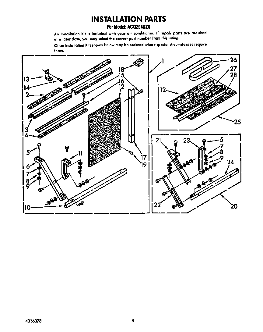 Installation parts