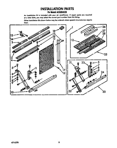 Installation parts