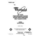 Whirlpool SF395PEWW0 front cover diagram