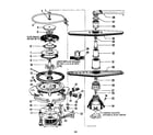 Roper 8581L40 motor, heater, and spray arm diagram