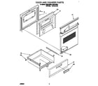 Roper FES310BL0 door and drawer diagram