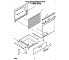 Roper FEC330BW0 door and drawer diagram