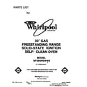 Whirlpool SF395PEWW2 front cover diagram