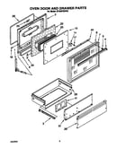 Oven door and drawer