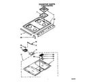 Whirlpool SF395PEWW2 cooktop diagram