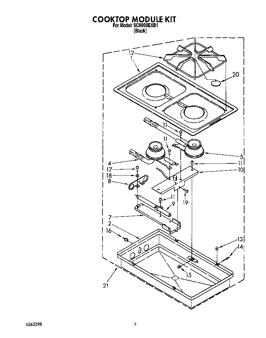 Cooktop module kit