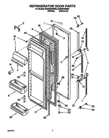 Refrigerator door