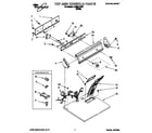 Whirlpool LER2614BW1 top and console diagram