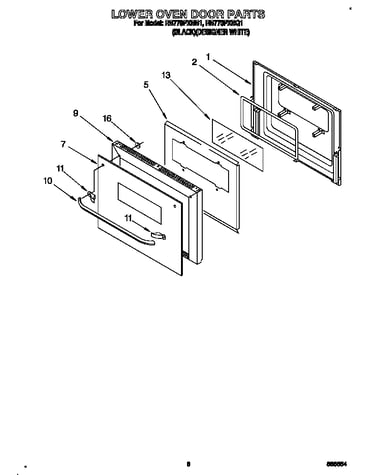 Lower oven door