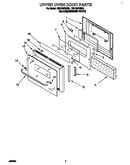 Upper oven door