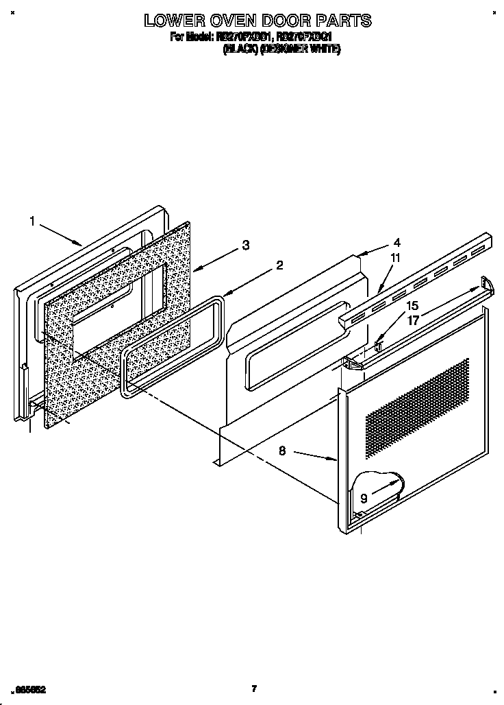 Lower oven door