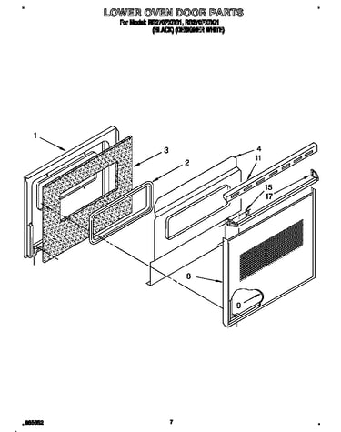 Lower oven door