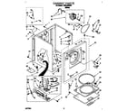Whirlpool TGDL640BW1 cabinet diagram