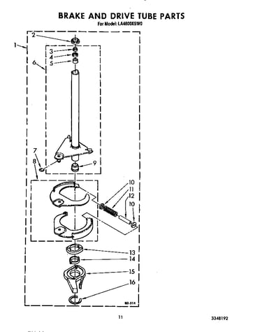 Brake and drive tube