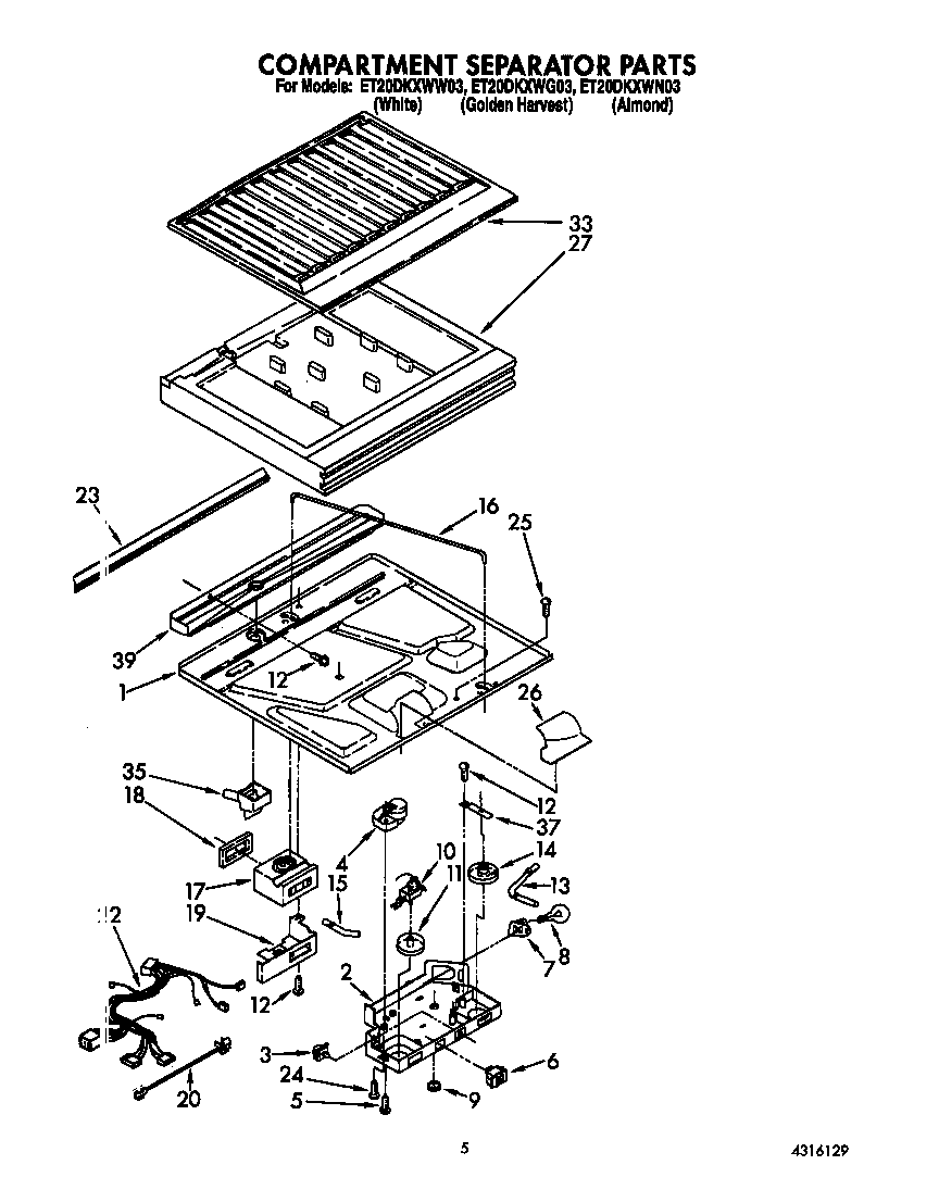 Compartment separator