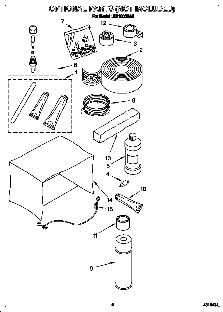 OPTIONAL PARTS (NOT INCLUDED)