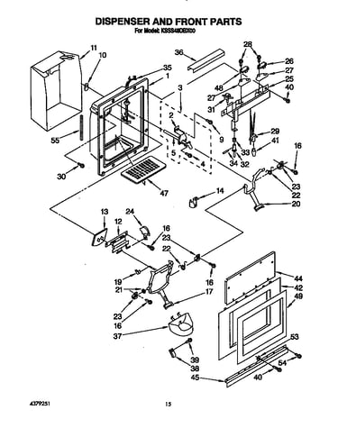 Dispenser and front