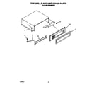 KitchenAid KSSS48DBX00 top grille and unit cover diagram