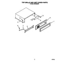 KitchenAid KSSS48MBX00 top grille and unit cover diagram