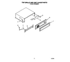 KitchenAid KSSS48MBX01 top grille and unit cover diagram