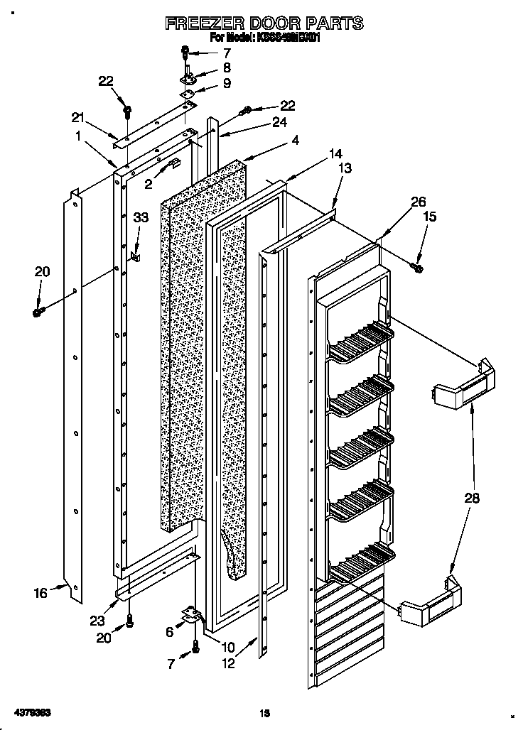 Freezer door