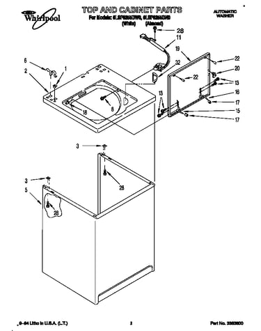 Top and cabinet