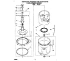 Whirlpool 6LSP8255BN0 agitator, basket and tub diagram
