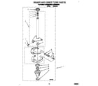 Whirlpool 6LSP8255BW0 brake and drive tube diagram