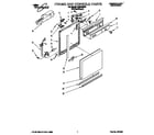 Whirlpool DU8750XB1 frame and console diagram