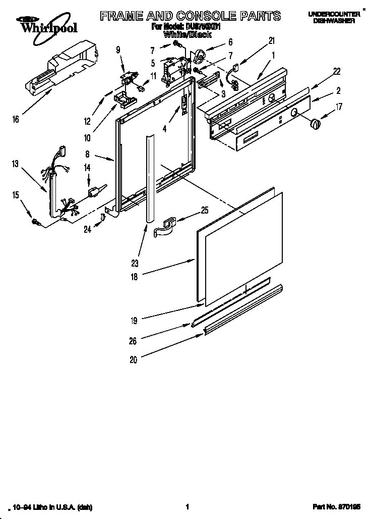 Frame and console