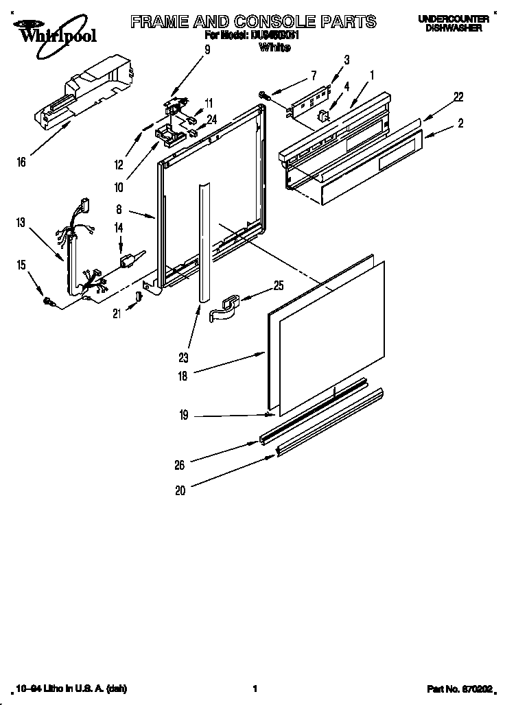 Frame and console