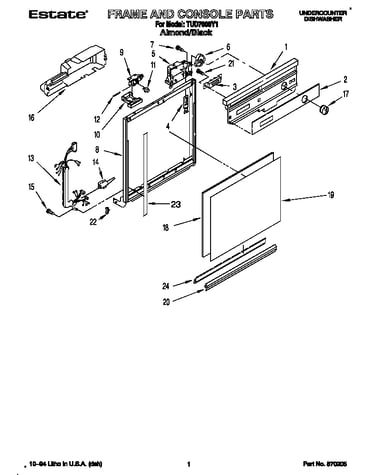 Frame and console