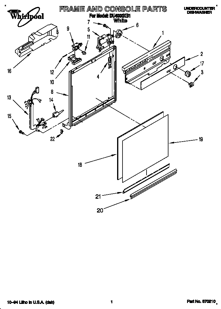 Frame and console