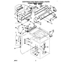 Whirlpool LMR5243AW1 controls and rear panel diagram