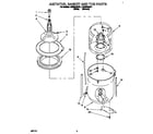 Whirlpool LMR5243AN1 agitator, basket and tub diagram