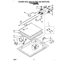 Whirlpool SC8630EBQ2 burner box, gas valves, and switches diagram