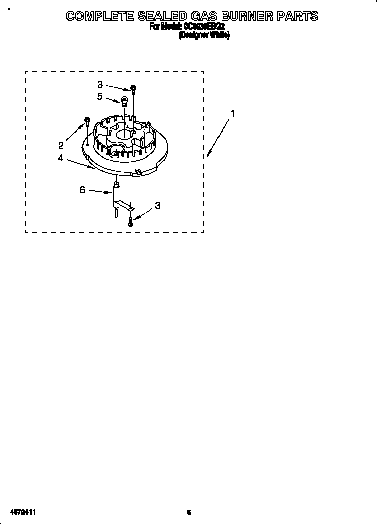 COMPLETE SEALED GAS BURNER